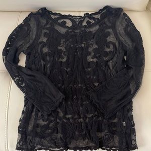 Black lace top